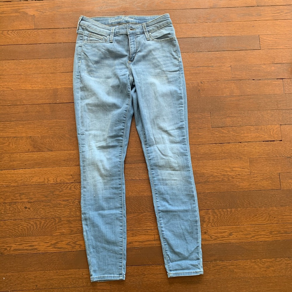Blue denim jeans
